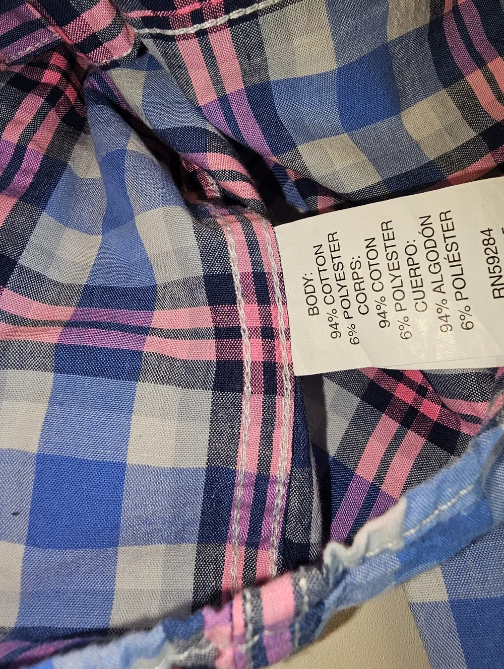 EUC | 4T | The Children’s Place Blue Pink Plaid Button Front Shirt